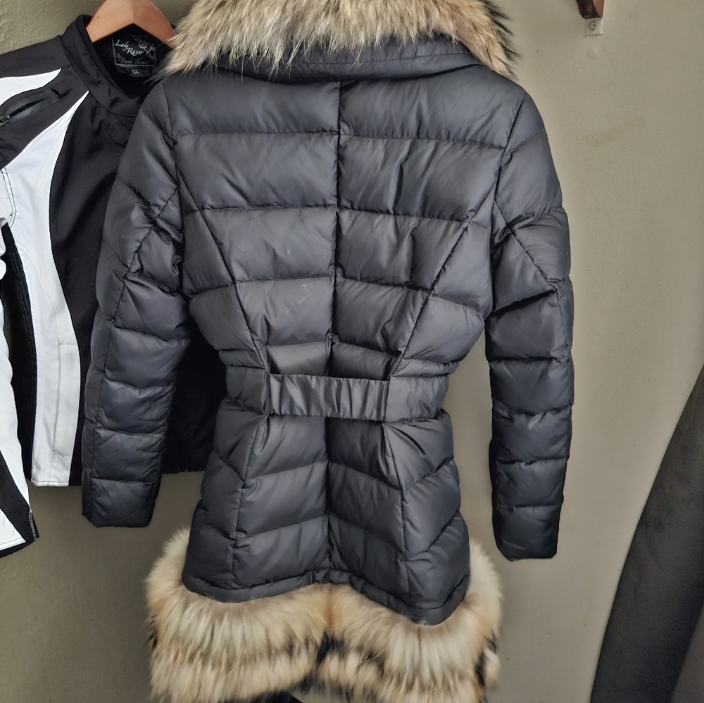Dawn levy detachable fur coat
